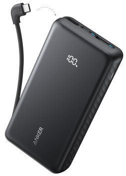 Портативний зарядний пристрій Anker - 20000 mAh 22.5W Built-In USB-C Cable Black (A110EH11) [203995]