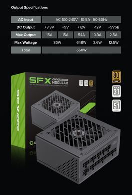 Блок живлення GAMEMAX (GS-650G Black) [303207]