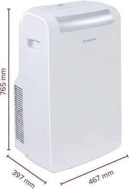 Кондиціонер мобільний Ariston Mobis Plus 10 20м2 on/off 10000BTU 3.1кВт A/- R290 білий (3381428) [108881]
