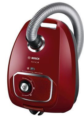 Пилосос Bosch мішковий, 600Вт, 4л, ЕРА10, червоний (BGLS4X201) [15639]