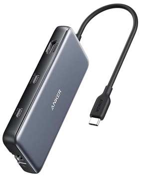Перехідник Anker PowerExpand 8-in-1 - PD in 100W/HDMI/2xUSB-A/USB-C 10Gbps/LAN/SD Black (A83830A2) [204235]