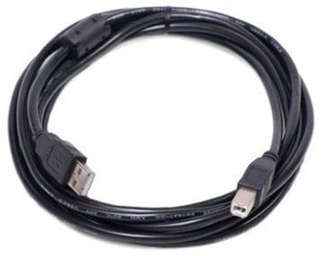 Кабель PowerPlant USB2.0(AM)-USB2.0(BM), 5м, Black, one ferrite (KD00AS1227) [603621]