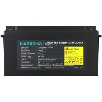 Акумуляторна батарея Marsriva LiFePO4, 12.8V/200Ah, 2.56kWh (MR-LBP12-200-LAR) [405707]