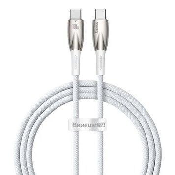 Кабель Baseus Glimmer Series Fast Charging Data Cable Type-C to Type-C 100W 1m White (CADH000702) [803299]
