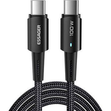 Кабель Essager Sunset USB Type-C - USB Type-C (M/M), 100W, 2 м Black (EXCTT1-CGA01) [621633]