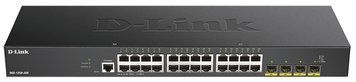 Комутатор D-Link 24xGE, 4xSFP+, WebSmart (DGS-1250-28X) [105025]