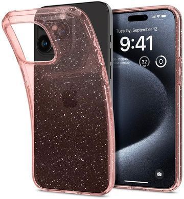 Чохол Spigen для iPhone 15 Pro, Liquid Crystal Glitter, Rose Quartz (ACS06702) [108175]