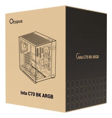 Корпус для комп'ютера ATX W/O PSU IOTA C70 BK ARGB OCYPUS (IOTA-C70-BKD600XX-GL) [502886]