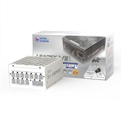 Блок живлення ATX3.1 1200W LEADEX VII XP PRO SERIES (SF-1200F14XP) WHT SUPER FLOWER (SF-1200F14XP WHITE) [503104]