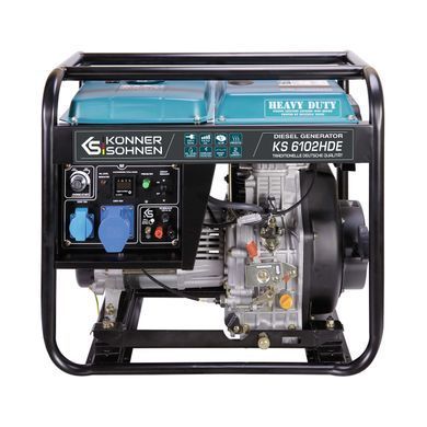 Генератор дизельний Konner&Sohnen KS 6102HDE (EURO II), 230В, 5.5кВт, електростартер, 107кг (KS6102HDE) [15938]