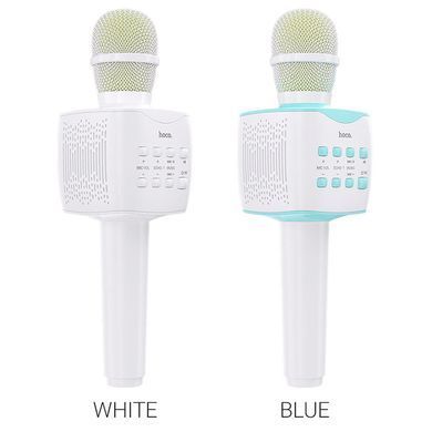 Портативна колонка-мікрофон HOCO BK5 Cantando karaoke microphone, 5W, Blue (6931474742308) [806401]