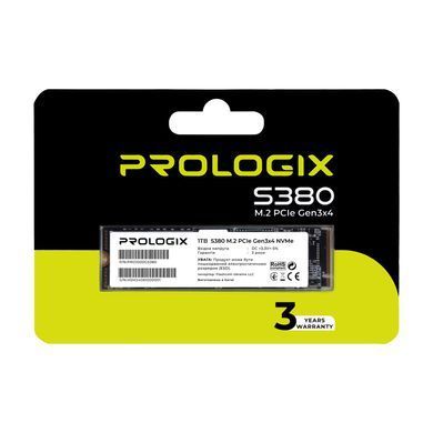 Накопичувач SSD 1TB Prologix S380 M.2 2280 PCIe 3.0 x4 NVMe 3D TLC (PRO1000GS380) [607945]