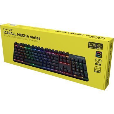 Клавіатура бездротова Hator Icefall Mecha Wireless Rainbow Black (HTK204UA) [607406]