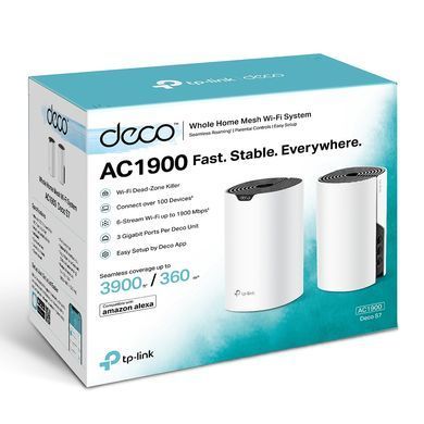 Система WiFi-Mesh TP-LINK Deco S7 AC1900, 3xGE LAN/WAN, 2мод (DECO-S7-2-PACK) [104604]