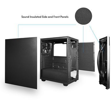 Корпус Chieftec ELOX ATX, без БЖ, Black (AS-01B-OP) [402934]