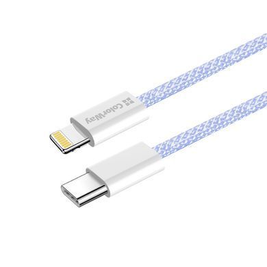 Кабель ColorWay Lightning + USB Type-C (M/M), 3.0 А, 1 м, Purple (CW-CBPDCL061-PU) [604168]
