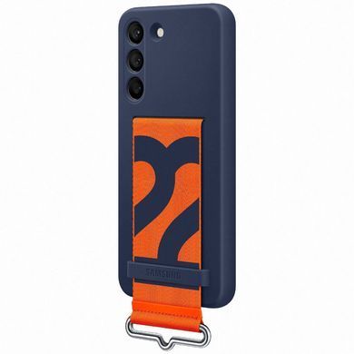Чохол-накладка Samsung Silicone Cover with Strap для Samsung Galaxy S22 SM-S901 Navy (EF-GS901TNEGRU) [601249]