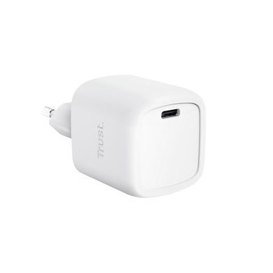 Зарядний пристрій мережевий Trust Maxo 30Вт, GaN, USB-C, PD/PPS, білий (25520_TRUST) [111729]