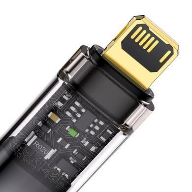 Кабель Baseus Explorer Series Auto Power-Off Fast Charging Data Cable USB to IP 2.4A 1m Black (CATS000401) [802334]