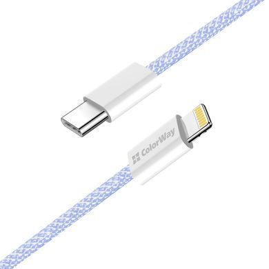 Кабель ColorWay Lightning + USB Type-C (M/M), 3.0 А, 1 м, Purple (CW-CBPDCL061-PU) [604168]
