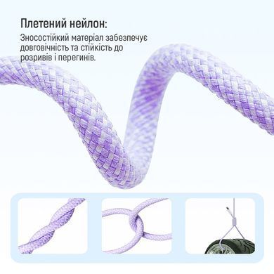 Кабель ColorWay Lightning + USB Type-C (M/M), 3.0 А, 1 м, Purple (CW-CBPDCL061-PU) [604168]