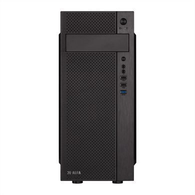 Корпус 2E Alfa E185-400 з БЖ 2E ATX400W, 1xUSB3.0, 2xUSB2.0, VGA 310мм, ATX, чорний (2E-E185-400) [112508]