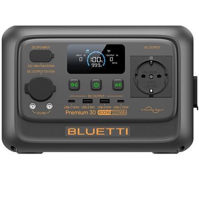 Зарядна станція Bluetti, 600W, 320Wh (Premium 30 V2) [618720]