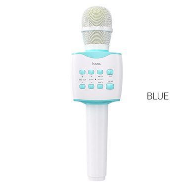 Портативна колонка-мікрофон HOCO BK5 Cantando karaoke microphone, 5W, Blue (6931474742308) [806401]