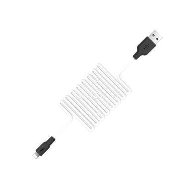 Кабель HOCO X21 USB to iP 2A, 1m, silicone, TPE connectors, Black+White (6957531071365) [804369]