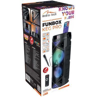 Акустична система 1.0 Media-Tech 50W Bluetooth/FM/AUX/SD/USB/КАРАОКЕ/LED чорна (MT3182) [405184]