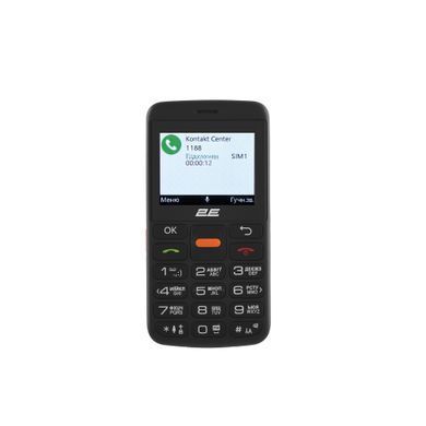 Мобільний телефон 2E T180 MAX 2.3" 2SIM, 1000мА&bull;год, чорний (688130251051) [101238]