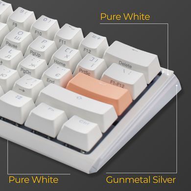 Клавіатура Ducky One 3 Mini Cherry MX Red RGB UA USB White (DKON2161ST-RUAPXPWWWSC1) [614133]