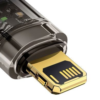 Кабель Baseus Explorer Series Auto Power-Off Fast Charging Data Cable USB to IP 2.4A 1m Black (CATS000401) [802334]