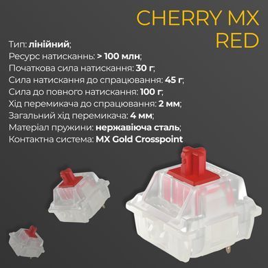 Клавіатура Ducky One 3 Mini Cherry MX Red RGB UA USB White (DKON2161ST-RUAPXPWWWSC1) [614133]