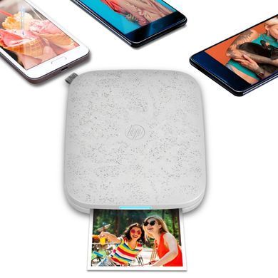 Фотодрукарка портативна HP Sprocket (3"x4",287x505dpi, Zink, 64MB, Bluetooth, колір сірий) (HPISP3X4W) [401717]