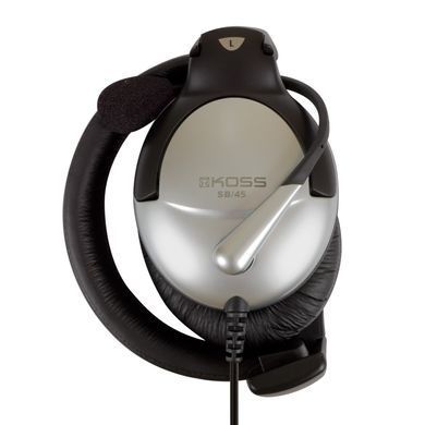 Гарнітура комп'ютерна стерео Over-Ear Koss SB45, 2x3.5мм, Uni Mic, 2.4м, Срібний (195679.101) [17179]