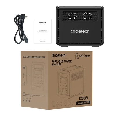 Портативна зарядна станція CHOETECH 1200W PS (BS068) [306126]
