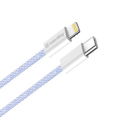 Кабель ColorWay Lightning + USB Type-C (M/M), 3.0 А, 1 м, Purple (CW-CBPDCL061-PU) [604168]