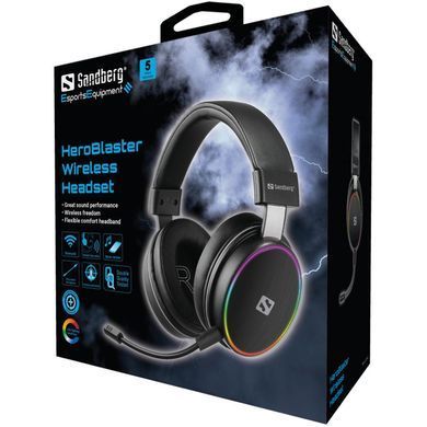 Ігрова гарнітура Sandberg HeroBlaster Bluetooth Led Headset Black (126-42) [401857]