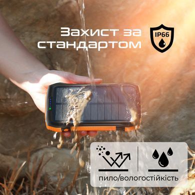 Універсальна мобільна батарея Promate SolarTank-20PDQI 20W 20000mAh Black (solartank-20pdqi.black) [603455]