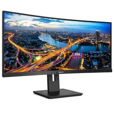 Монітор TFT 34" Philips 345B1C, VA, 3440x1440 WQHD, вигнутий, DP, HDMIx2, USB хаб, Pivot, колонки, чорний (345B1C/00) [402287]