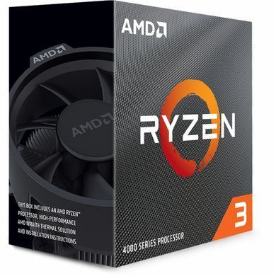 Центральний процесор комп&rsquo;ютера (CPU) RYZEN X4 R3-4100 SAM4 BOX 65W 3800 AMD (100-100000510BOX) [501404]
