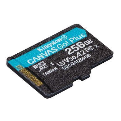Карта пам`яті MicroSDXC 256GB UHS-I/U3 Class 10 Kingston Canvas Go! Plus R200/W160MB/s (SDCG4/256GBSP) [607007]