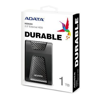 Зовнішній жорсткий диск PHD External 2.5'' ADATA USB 3.1 DashDrive Durable HD650 1TB Black (AHD650-1TU31-CBK) [803155]