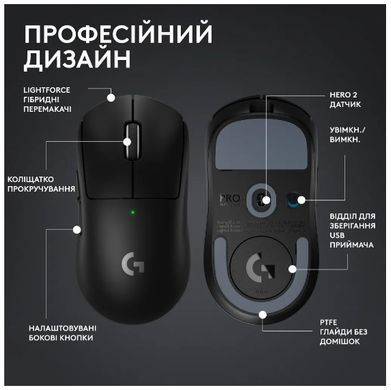 Миша Logitech Pro X Superlight 2 Lightspeed Black (910-006630) [200812]