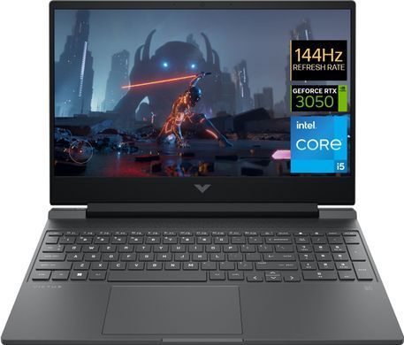 Ноутбук HP Victus 15-fa0023ua 15.6" FHD IPS AG, Intel i5-12450H, 16GB, F512GB, NVD3050-4, DOS, чорний (A0NV6EA) [110876]