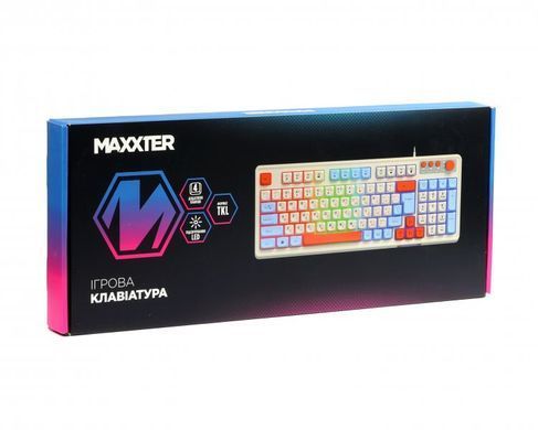 Клавiатура Maxxter White (KBG-3C01-UA) [606079]