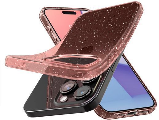 Чохол Spigen для iPhone 15 Pro, Liquid Crystal Glitter, Rose Quartz (ACS06702) [108175]