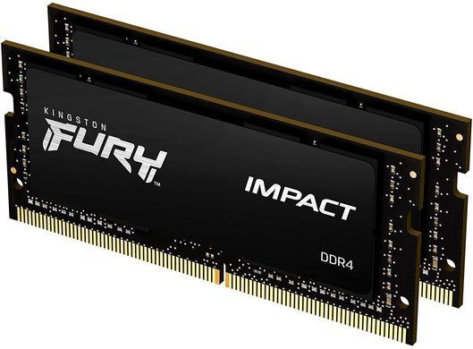 Пам'ять ноутбука Kingston DDR4 16GB KIT (8GBx2) 3200 FURY Impact (KF432S20IBK2/16) [103774]