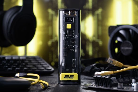 Акумулятор портативний літій-іонний Power Bank 2E Сrystal 24000мА&middot;год, 100Вт (2E-PB7200PD) [108435]
